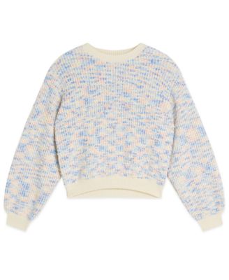 Girls' 7-16 Crewneck Popcorn Sweater