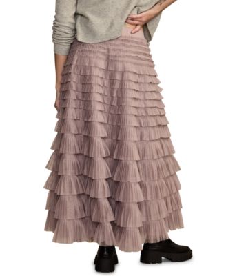 Women's Ruffled Maxi Skirt