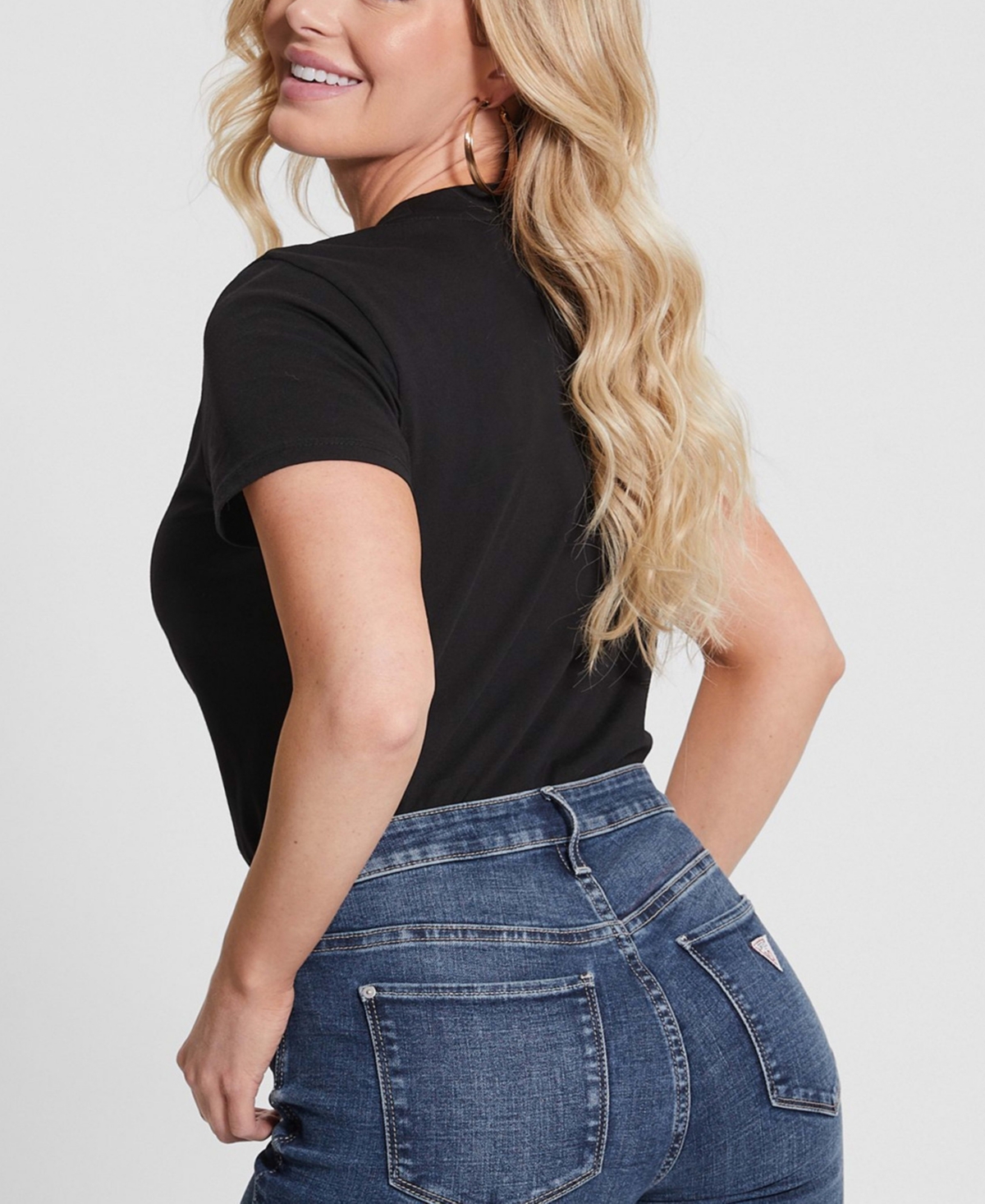 Guess Women's Classic Fit Organic Cotton Logo T-Shirt