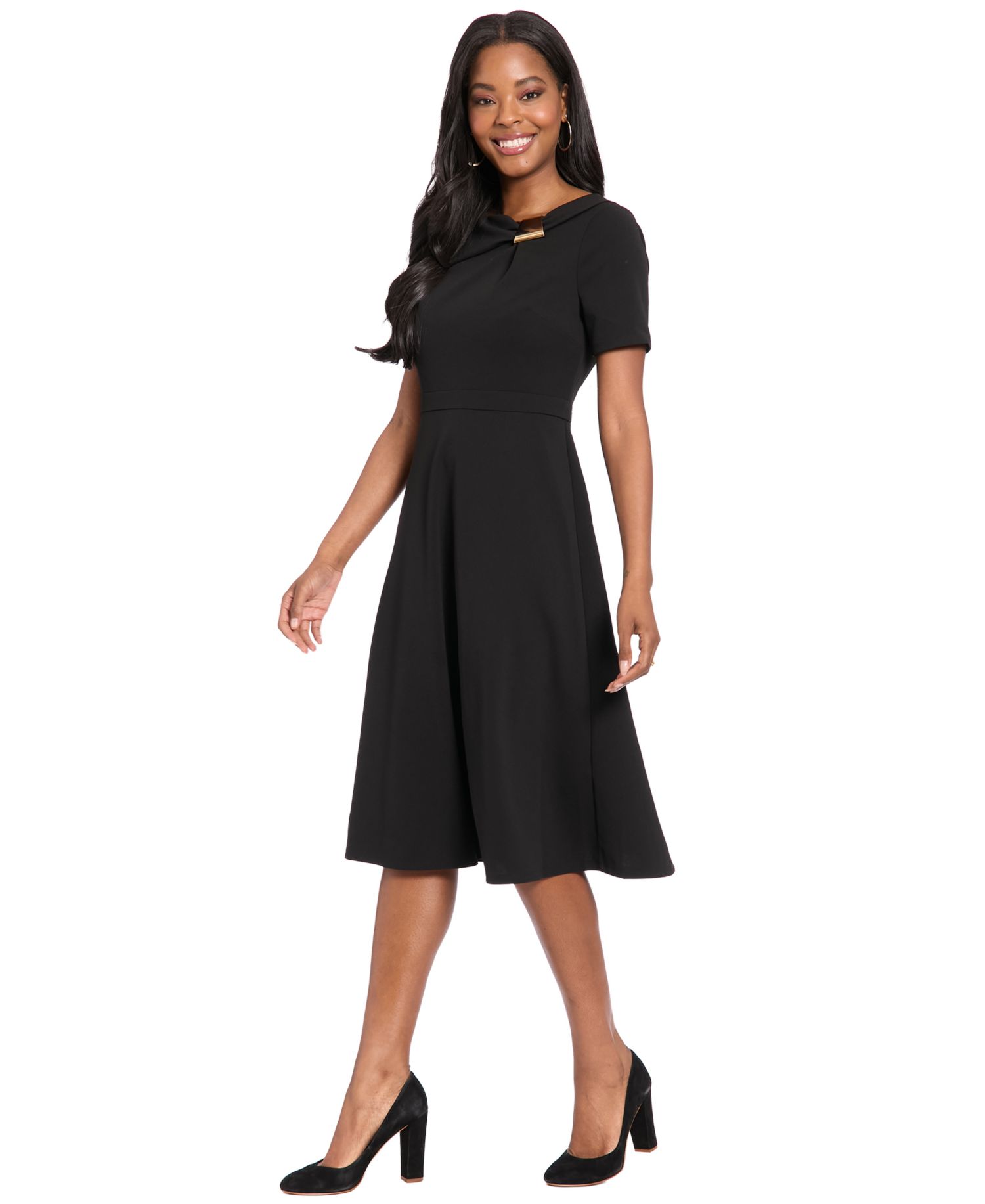 Petite Short-Sleeve Dress
