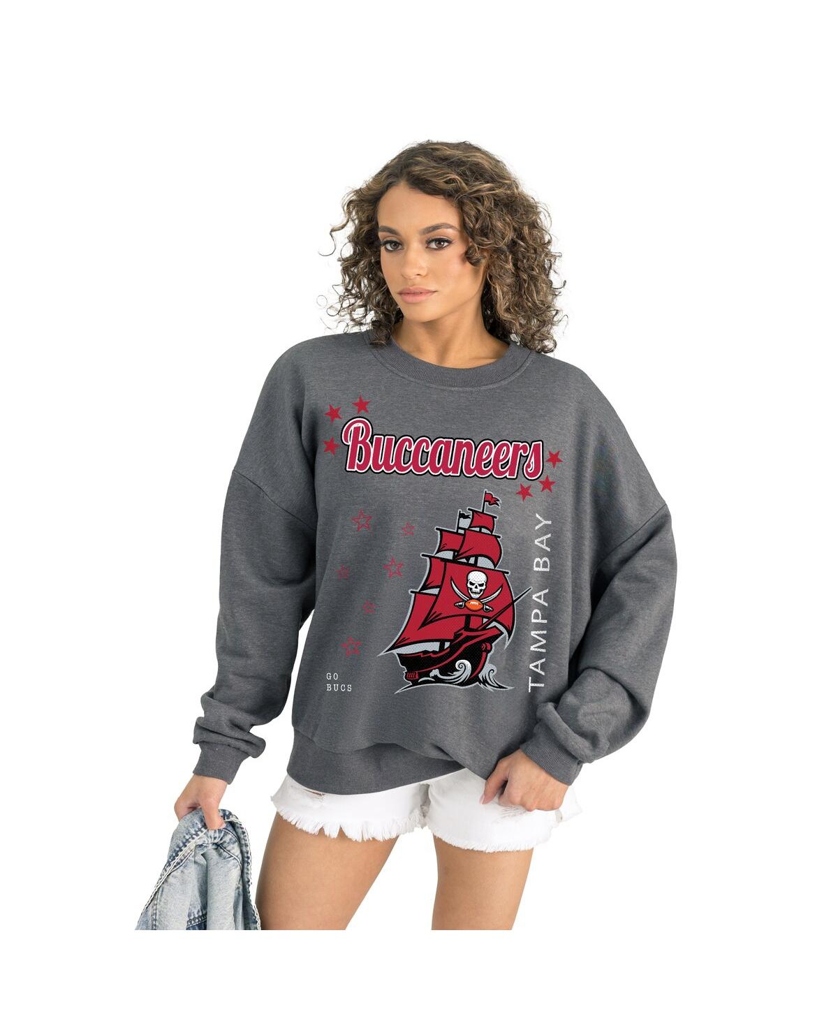 Gameday Couture Women's Gray Tampa Bay Buccaneers Ready To Rumble Premium Fleece Pullover Sweatshirt In Gray