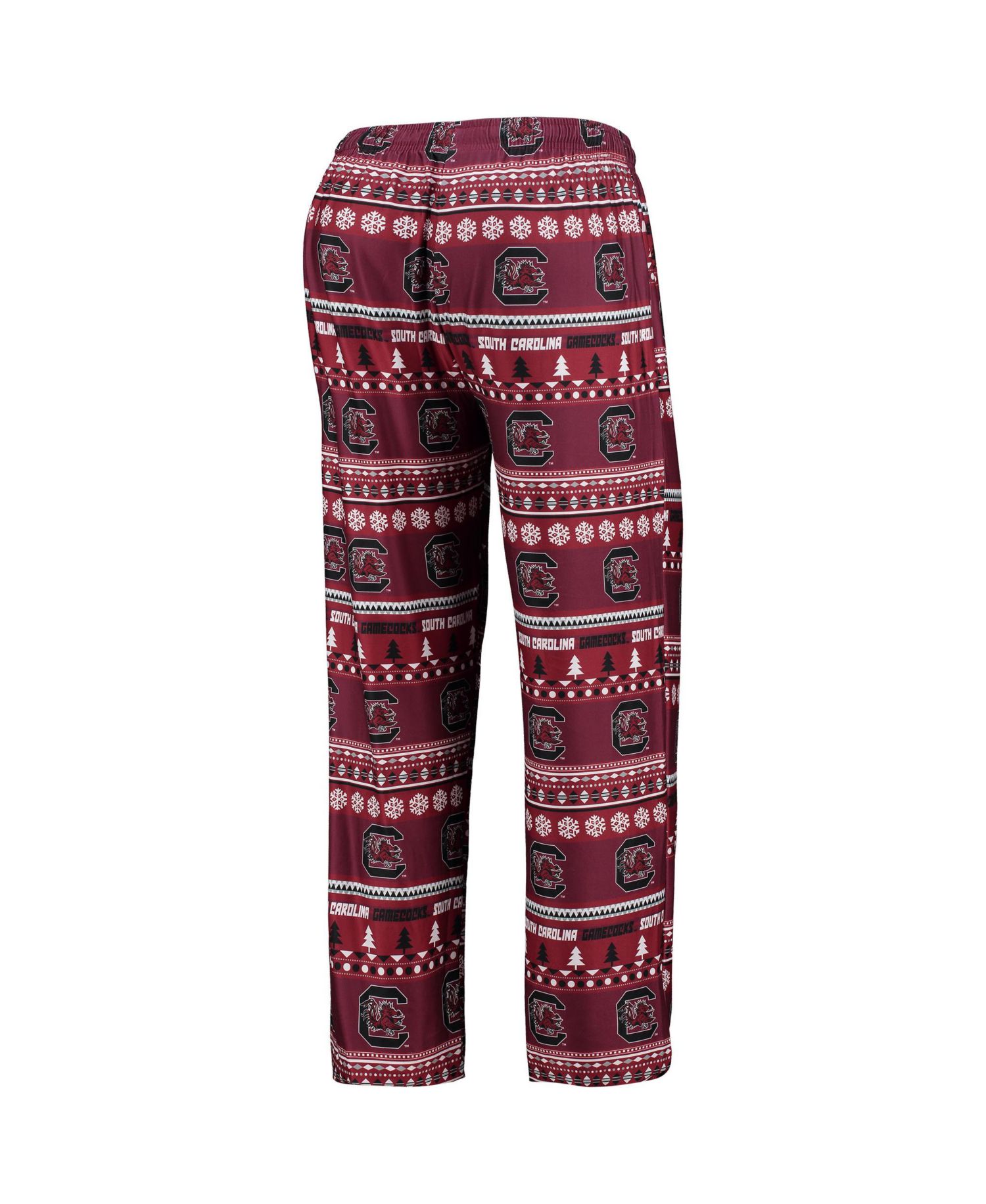 Men's 2-Piece Garnet South Carolina Gamecocks Ugly Sweater Long Sleeve Top and Pants Sleep Set