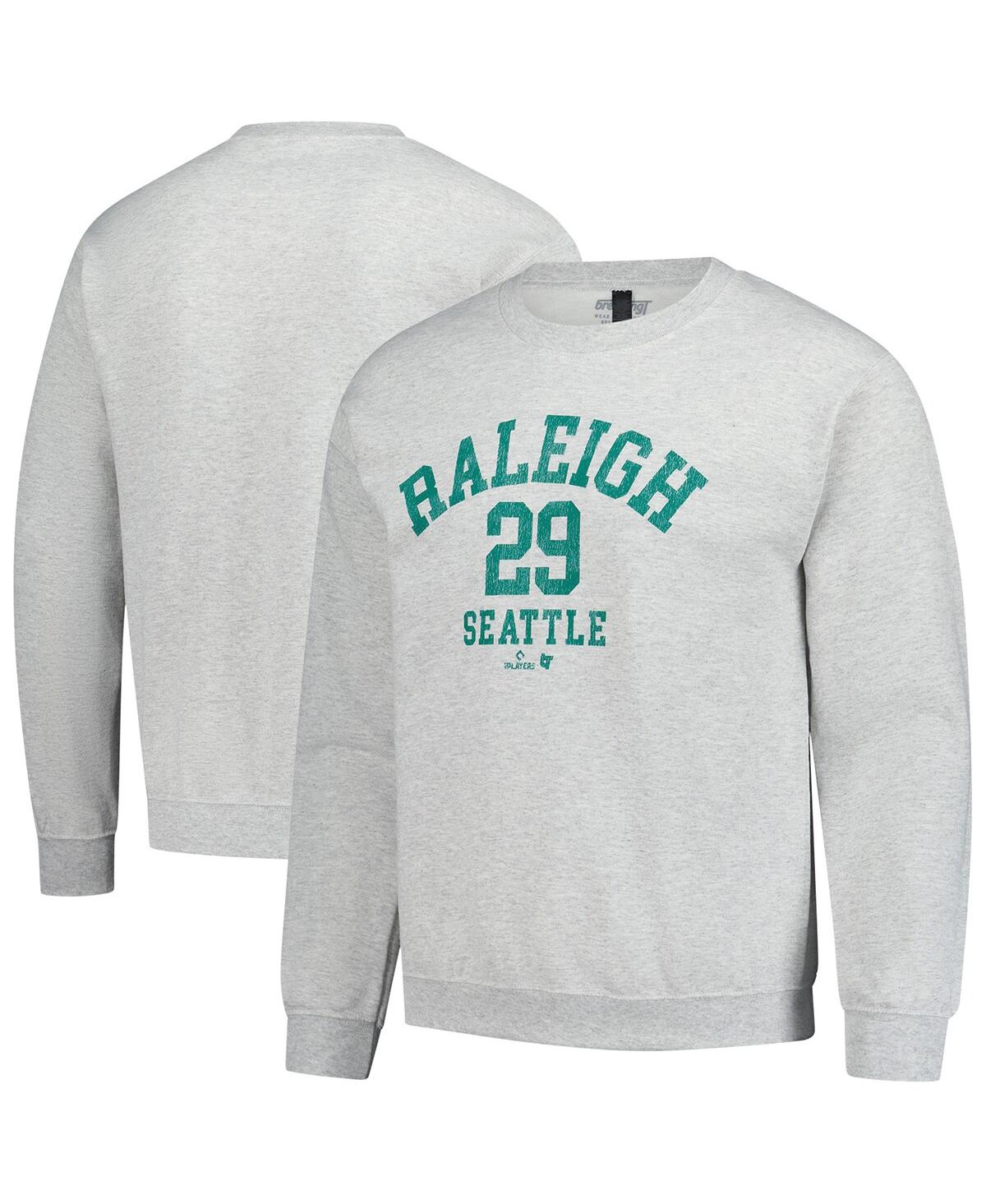 Breakingt Men's And Women's Cal Raleigh Heather Gray Mlbpa Player Name Number Sweatshirt