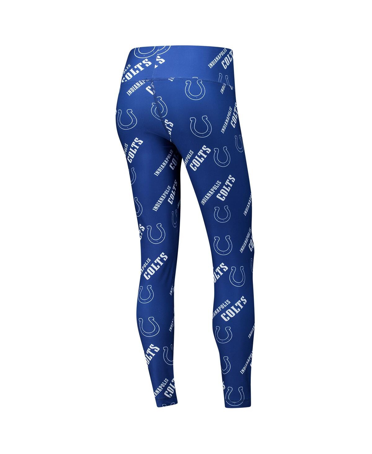 Concepts Sport Women's Royal Indianapolis Colts Breakthrough Allover Print Knit Sleep Leggings In Multi