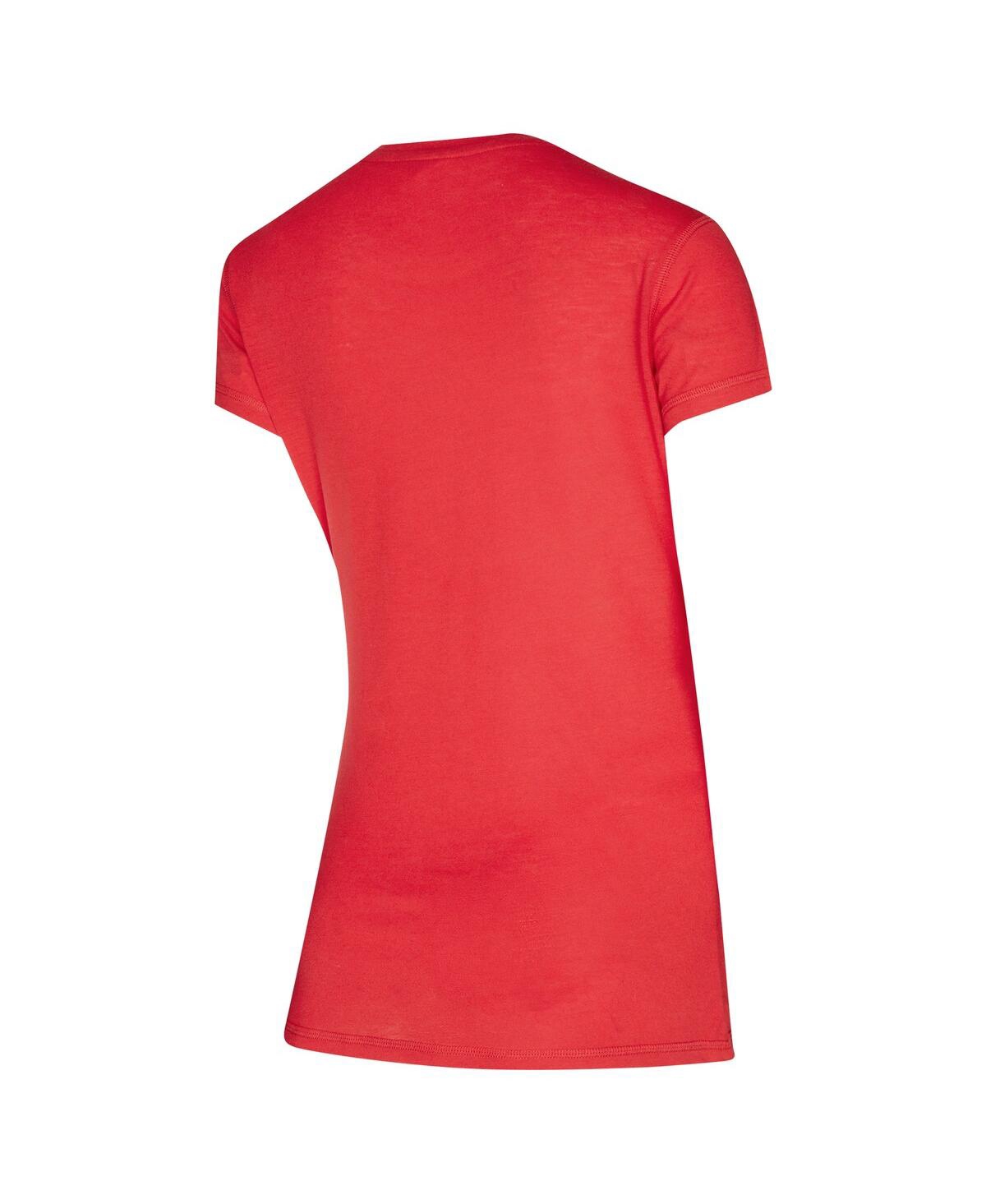 Concepts Sport Women's 2-piece Red/black Atlanta Hawks Vector Top And Flannel Pants Sleep Set In Multi