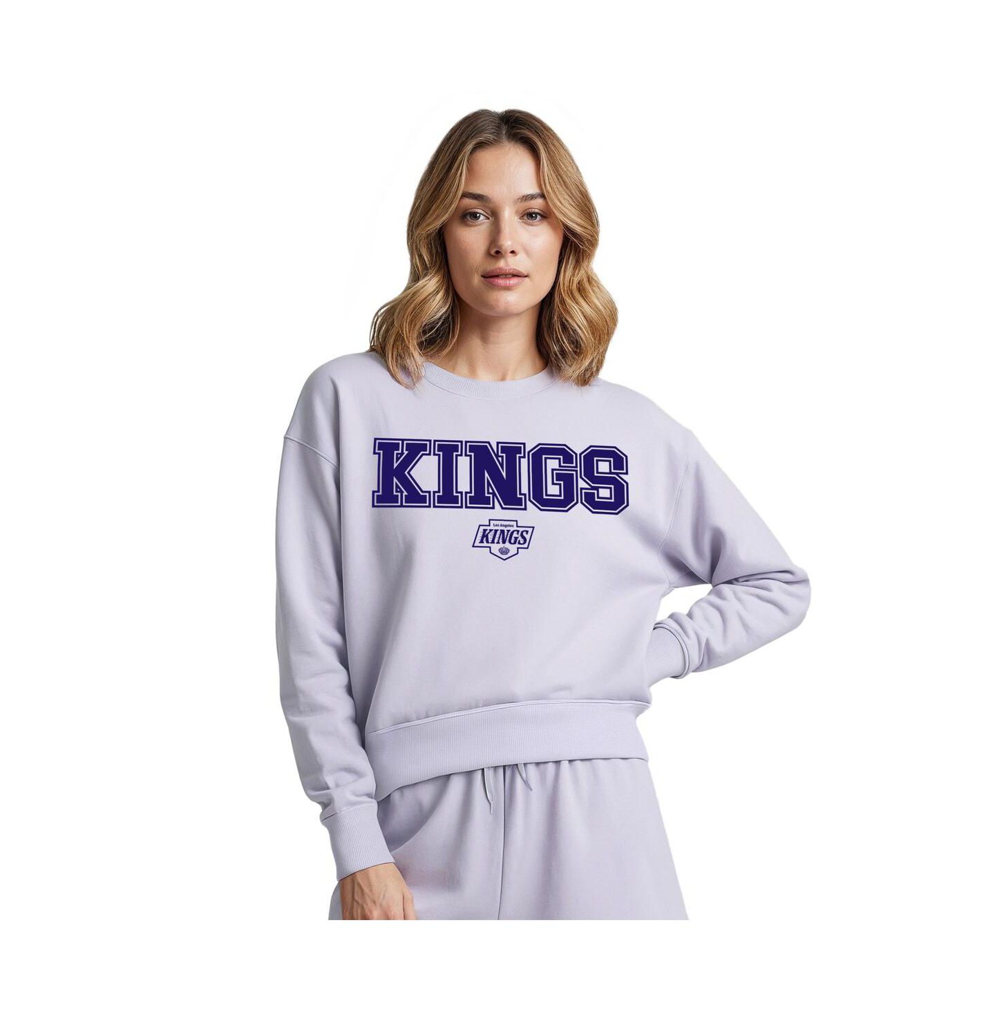 Женская толстовка Concepts Sport Light Purple Los Angeles Kings Tonal Pullover — фото 1