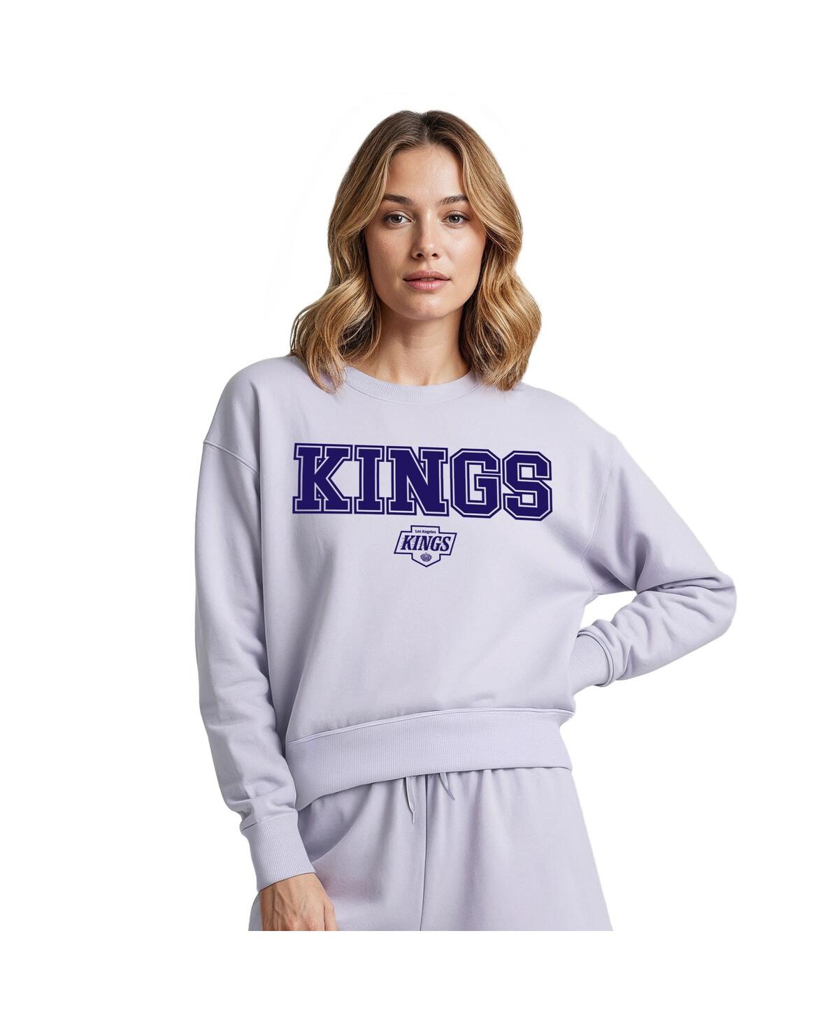 Concepts Sport Women's Light Purple Los Angeles Kings Tonal Pullover Sweatshirt In Multi