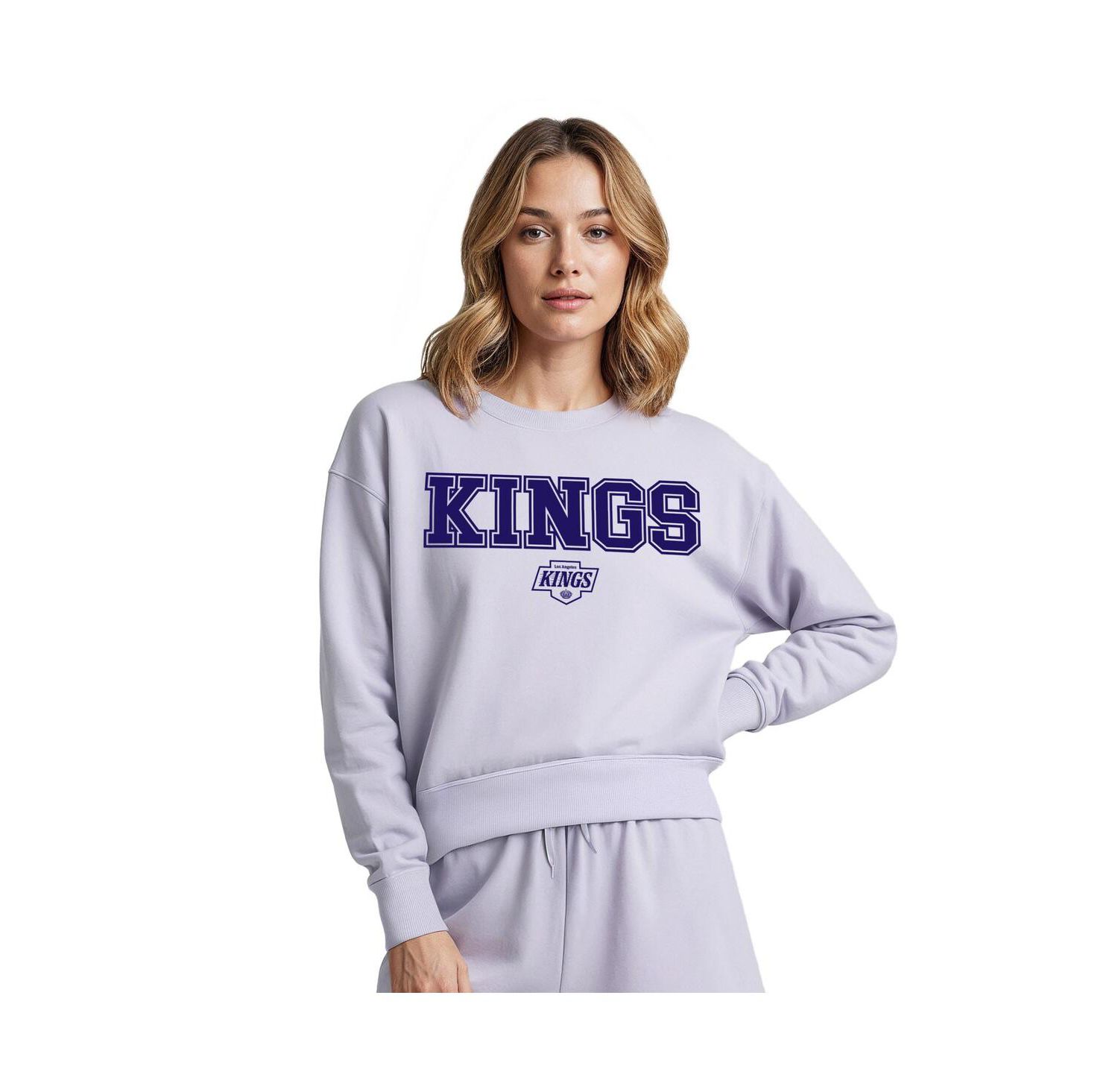Women's Light Purple Los Angeles Kings Tonal Pullover Sweatshirt