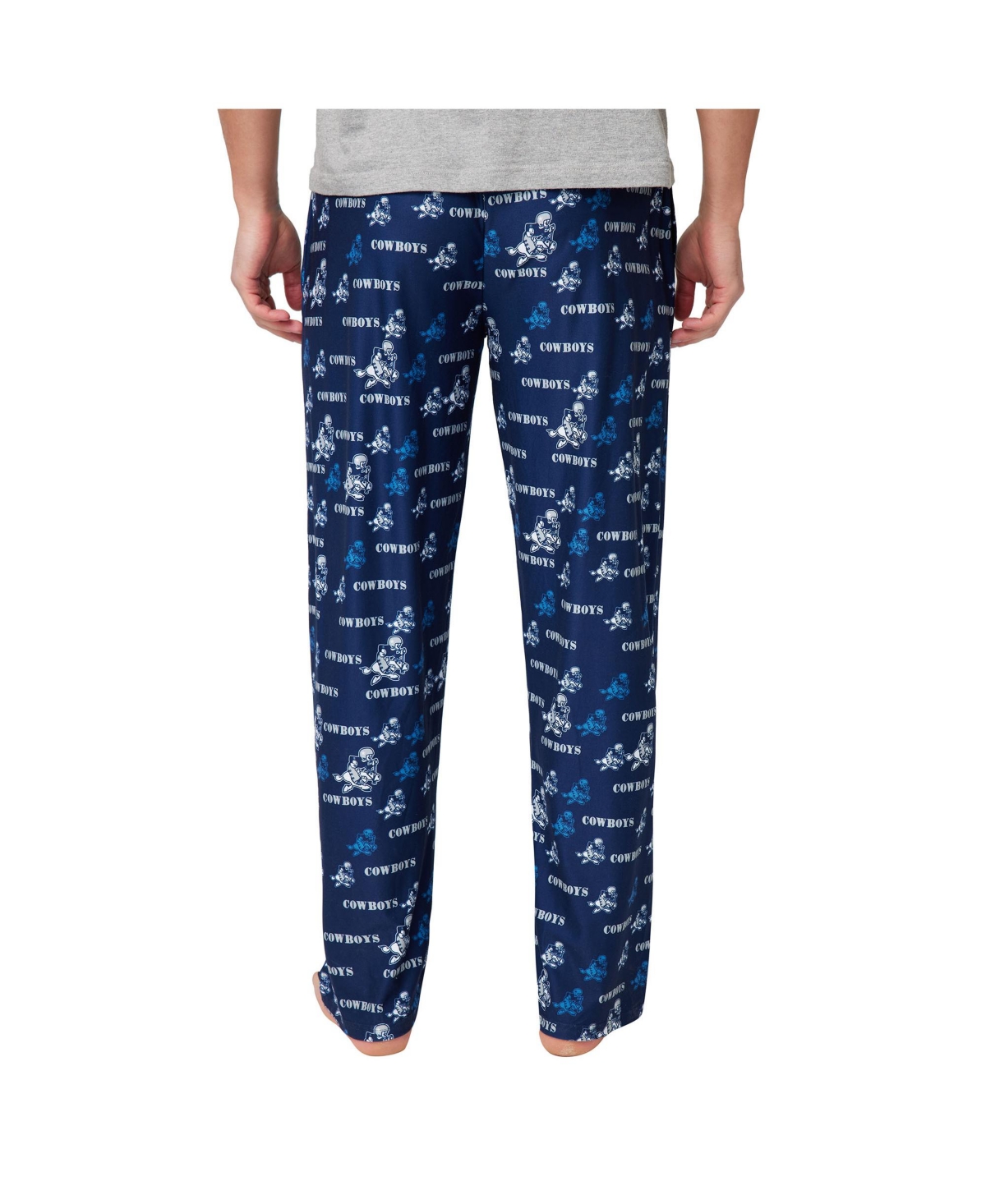 Concepts Sport Men's Navy Dallas Cowboys Retro Mosaic Allover Print Knit Pants In Blue