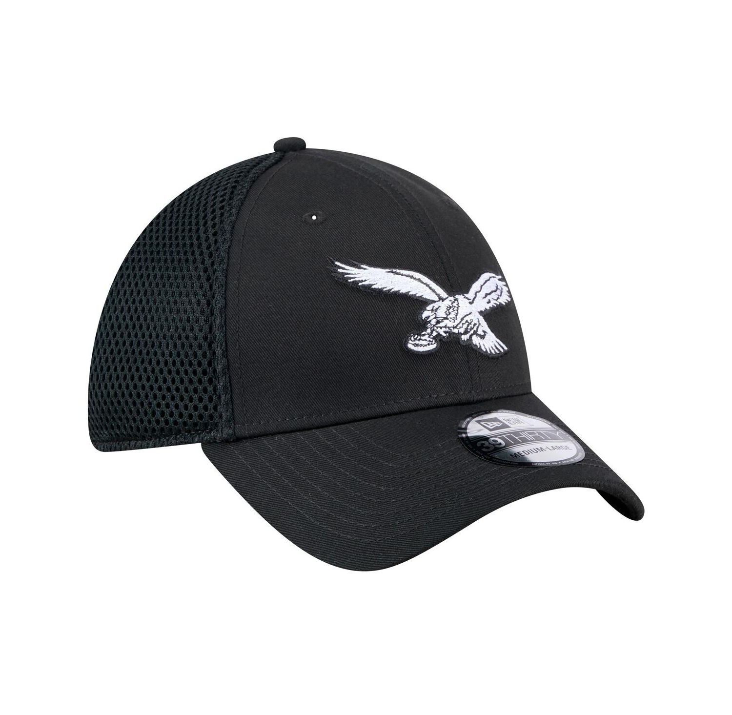 Men's Black Philadelphia Eagles Main Neo 39THIRTY Flex Hat