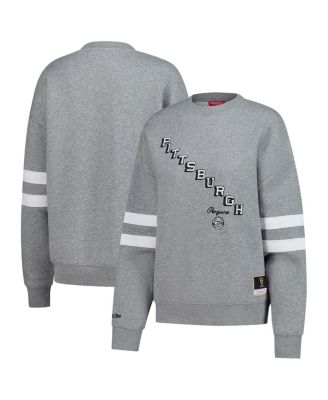 Mitchell & Ness - Women's Heather Gray Pittsburgh Penguins Logo Lightweight Pullover Sweatshirt