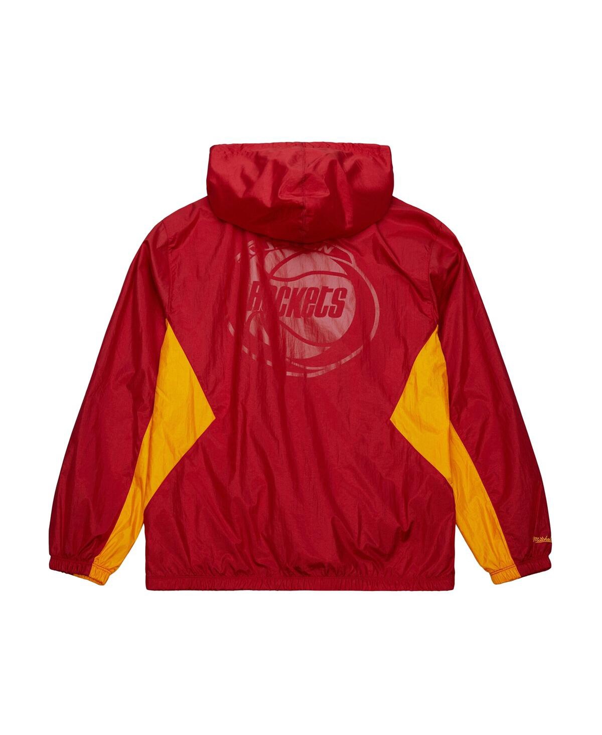 Mitchell & Ness Men's Red Houston Rockets Playmaker Full-zip Hooded Windbreaker Jacket In Red