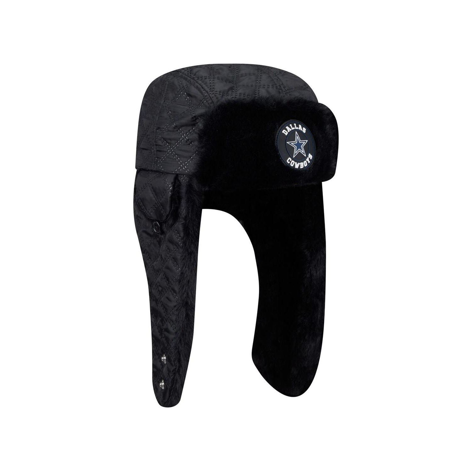 Men's Black Dallas Cowboys Quilted Trapper Hat