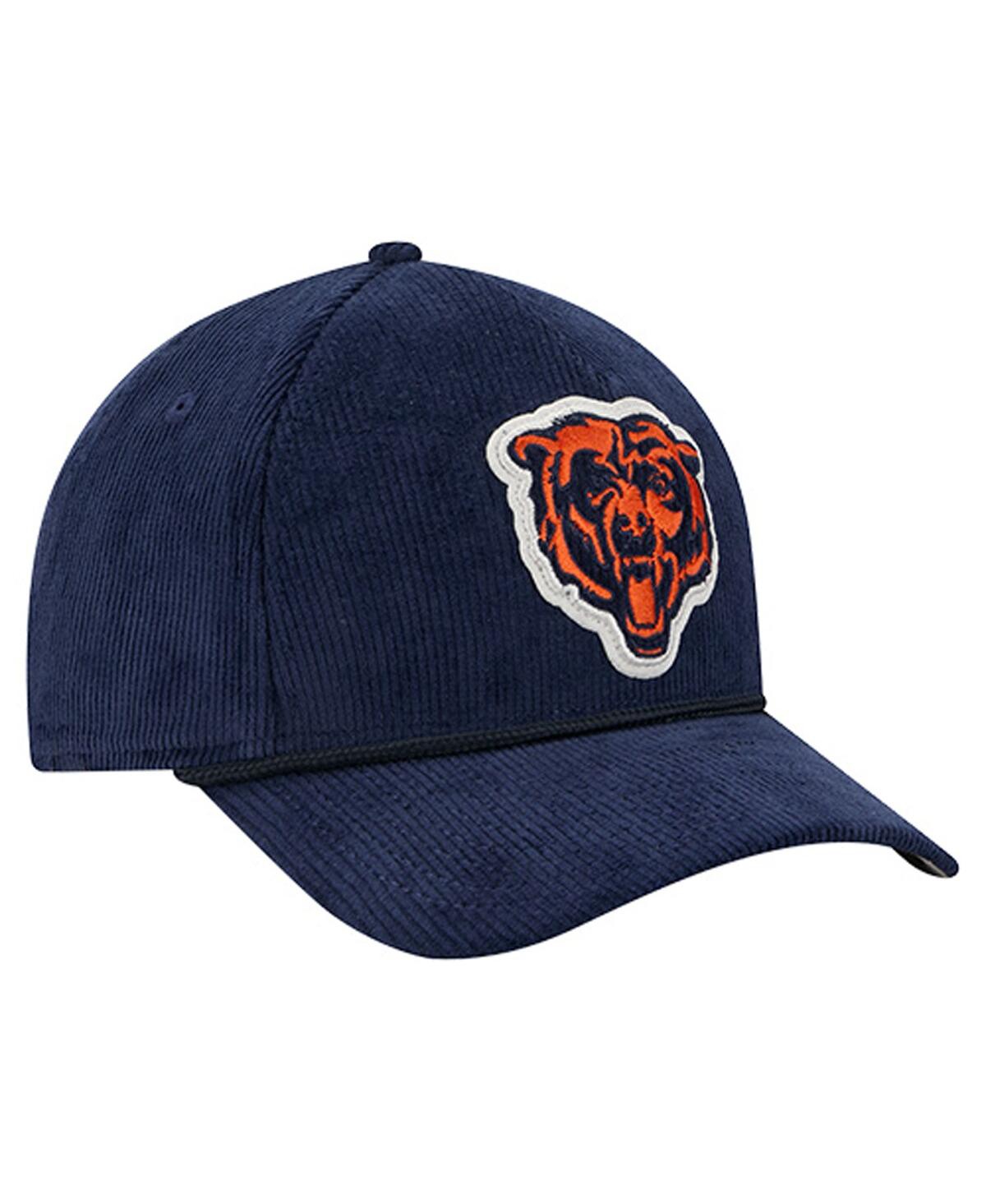 New Era Men's Navy Chicago Bears Cord Corduroy 9forty A-frame Adjustable Hat In Multi