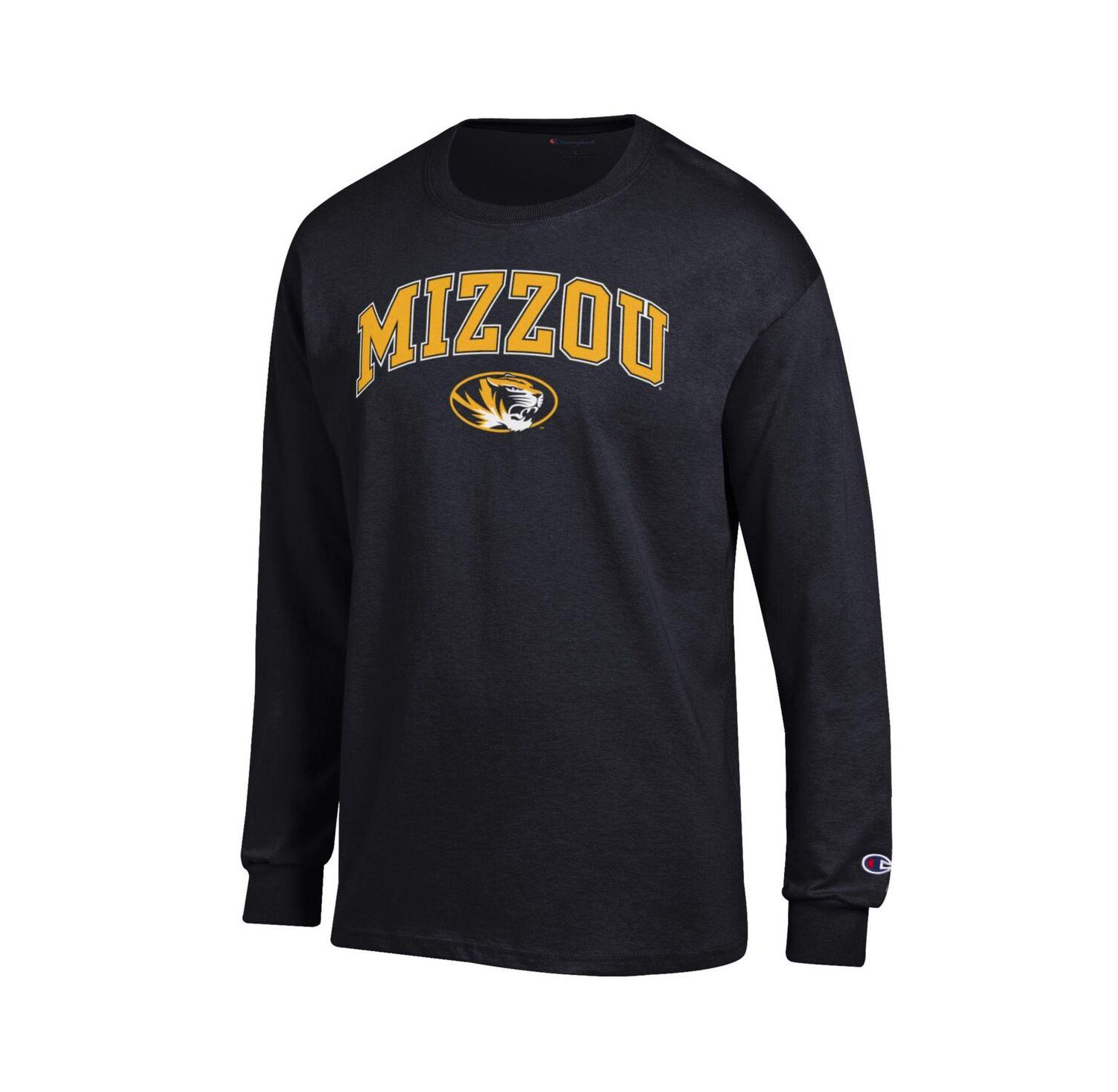 Men's Black Missouri Tigers Arch Over Logo Long Sleeve T-Shirt