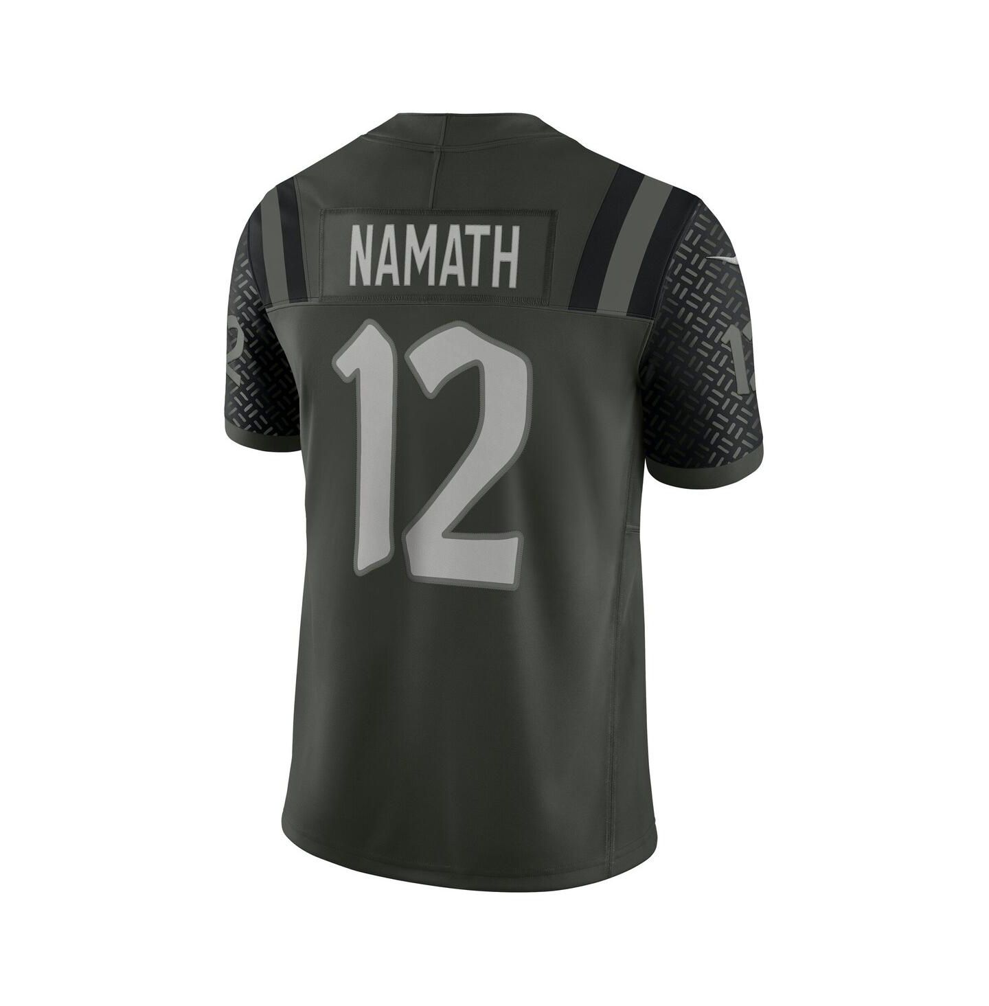 Мужской топ Nike Joe Namath Gotham Green New York Jets 2025 Rivalries Collection Retired Player Limited Jersey — фото 3
