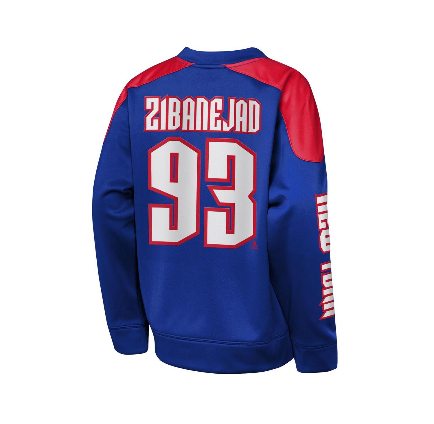 Big Boys and Girls Mika Zibanejad Blue New York Rangers Best Defense Name & Number Crewneck Sweatshirt