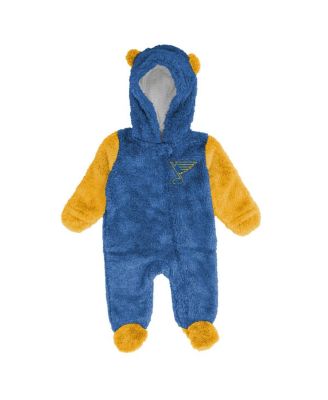 Newborn Blue St. Louis Blues Stay Napping Fleece Bunting Full-Zip Hooded Sleeper