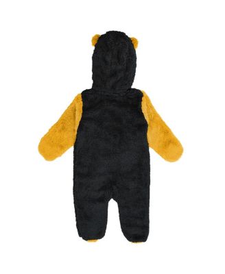 Newborn Black Pittsburgh Penguins Stay Napping Fleece Bunting Full-Zip Hooded Sleeper