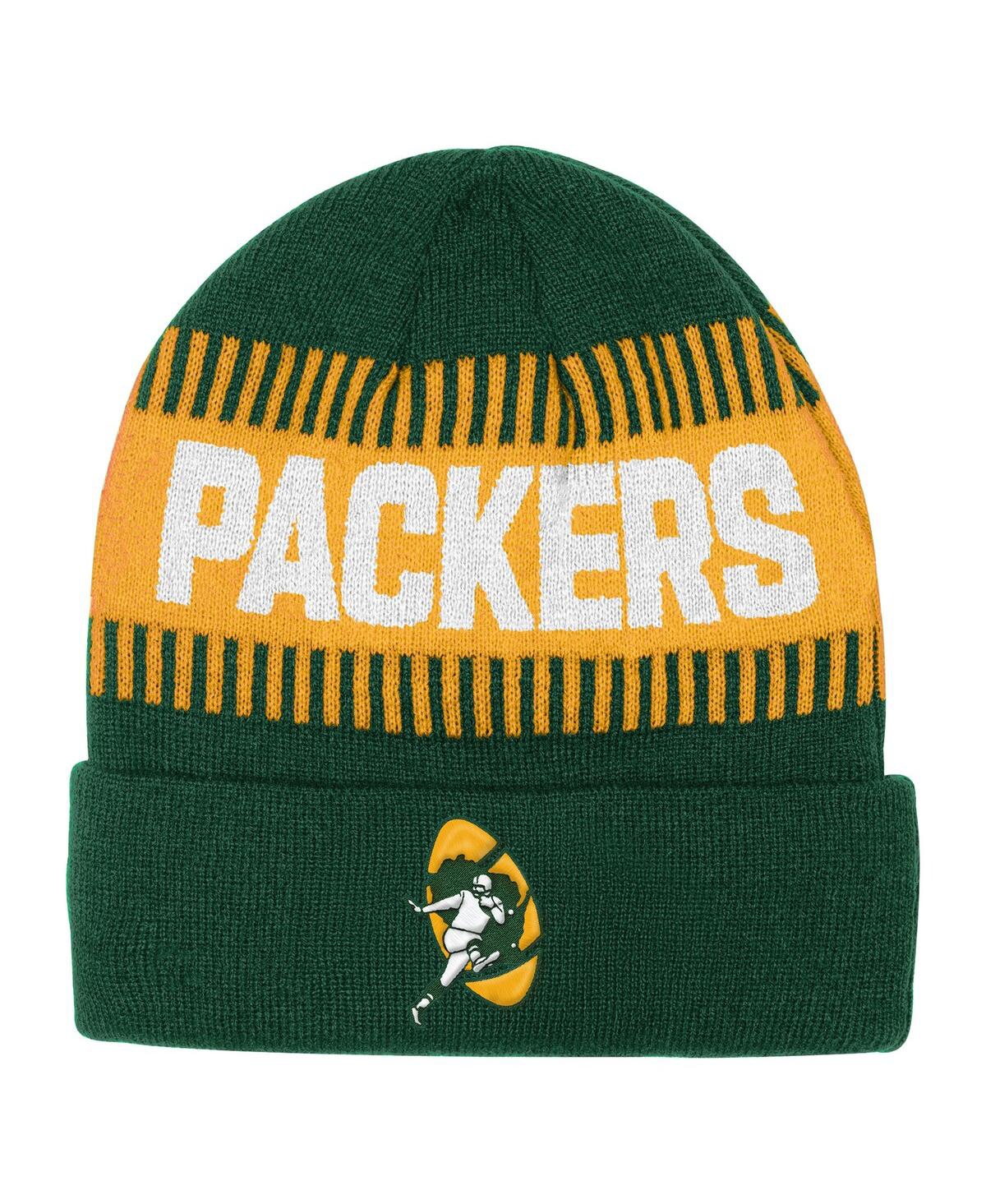 Outerstuff Big Boys and Girls Green Bay Packers Bright Lights Cuffed Knit Hat