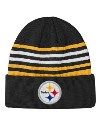 Outerstuff - Big Boys and Girls Black Pittsburgh Steelers Essentials Cuffed Knit Hat