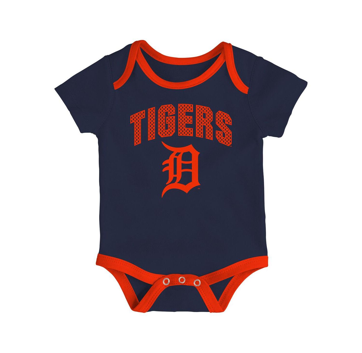 Baby Boys and Girls 3-Pack Detroit Tigers All Day Play Bodysuit Set