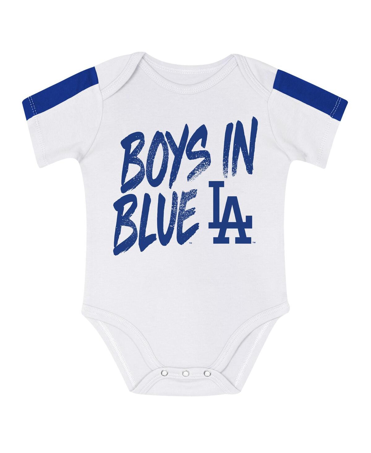 Outerstuff Newborn 2-piece Los Angeles Dodgers Double Down Bodysuit And Pants Set In Blue