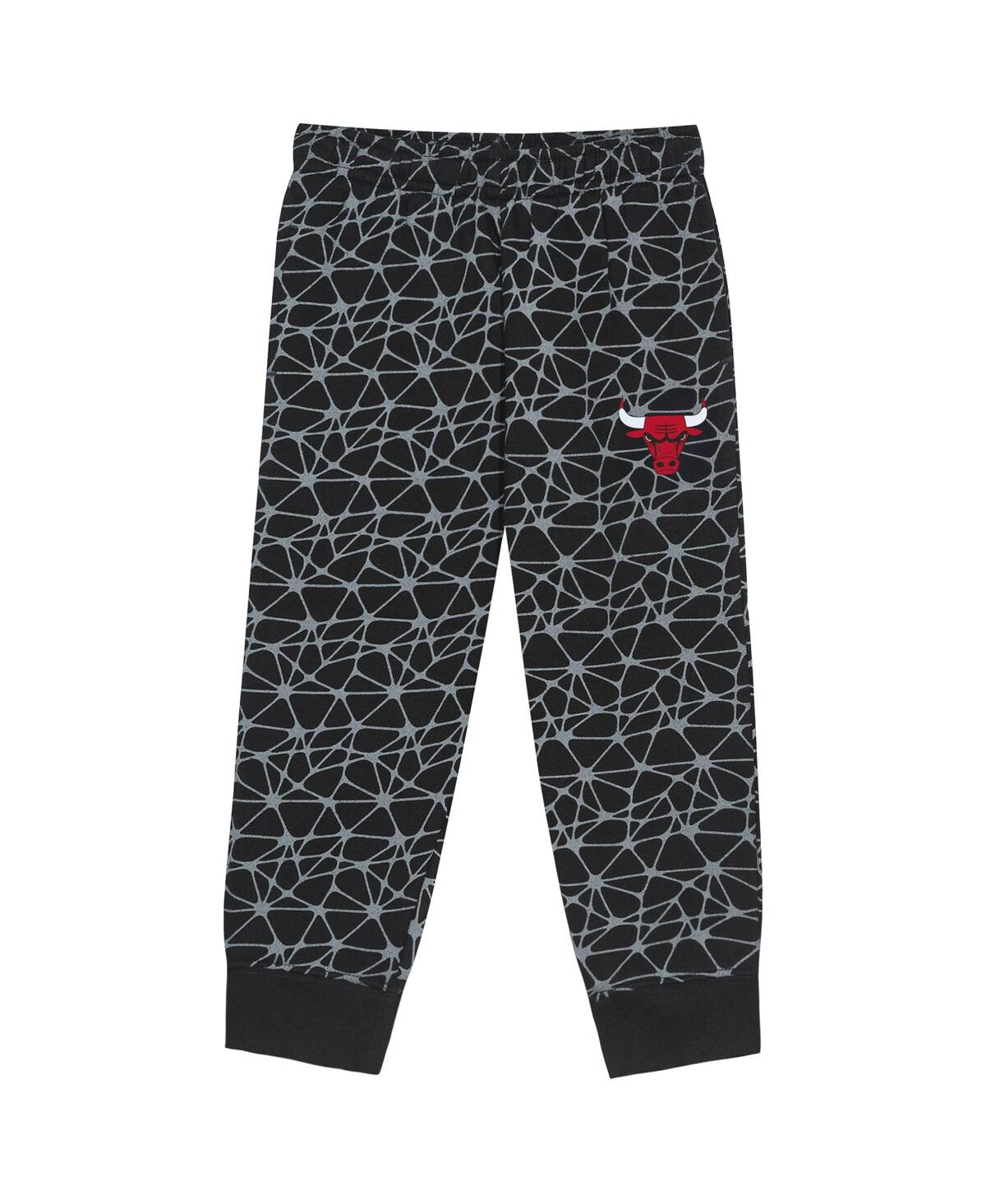 Outerstuff Toddler 2-piece Black Chicago Bulls Nothing But Net Fleece Sweatshirt And Pants Set In Black