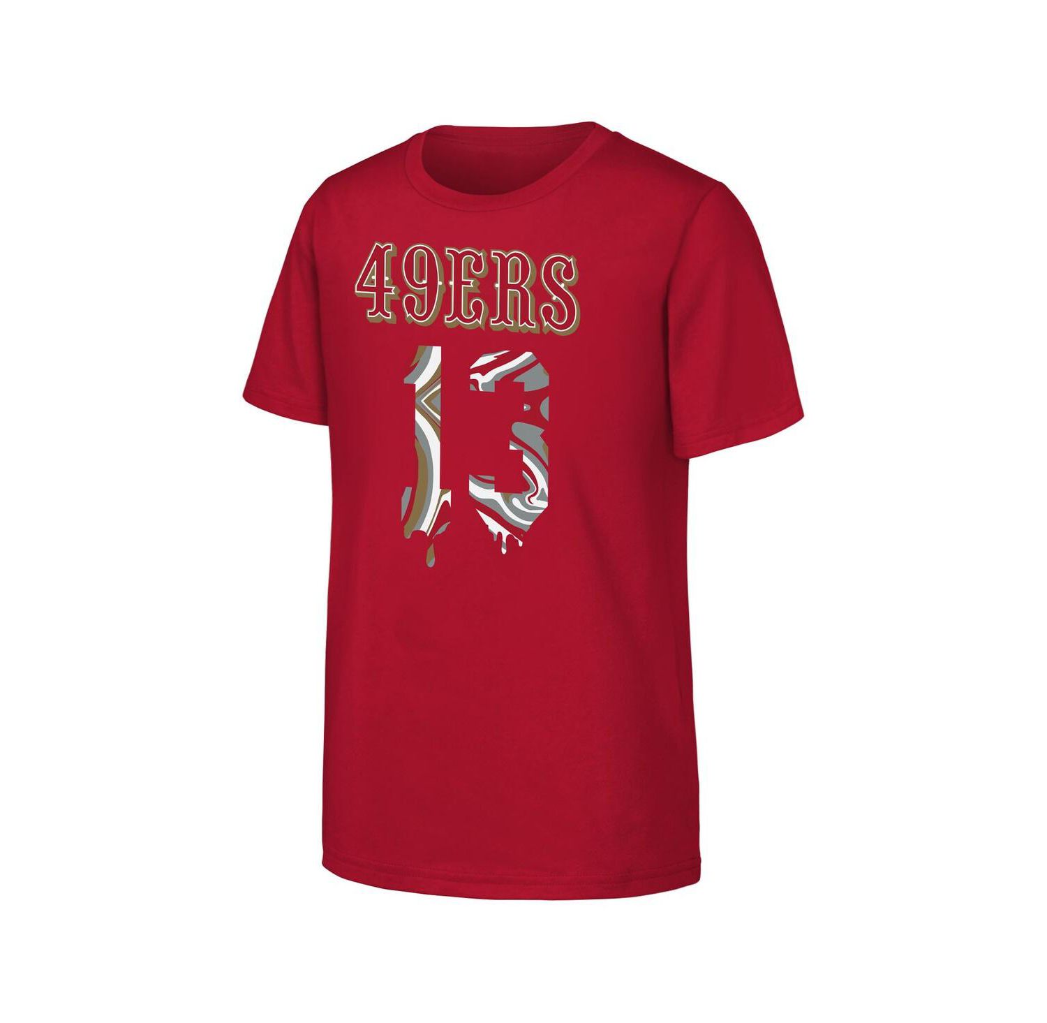 Big Boys and Girls Brock Purdy Scarlet San Francisco 49ers Mainliner Drip Player Name & Number T-Shirt