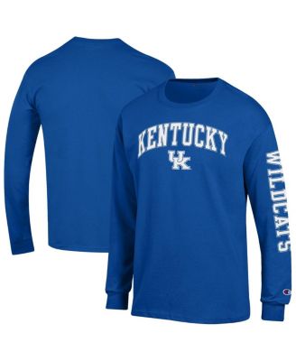 Champion - Men's Royal Kentucky Wildcats Arch Over Logo 2-Hit Long Sleeve T-Shirt