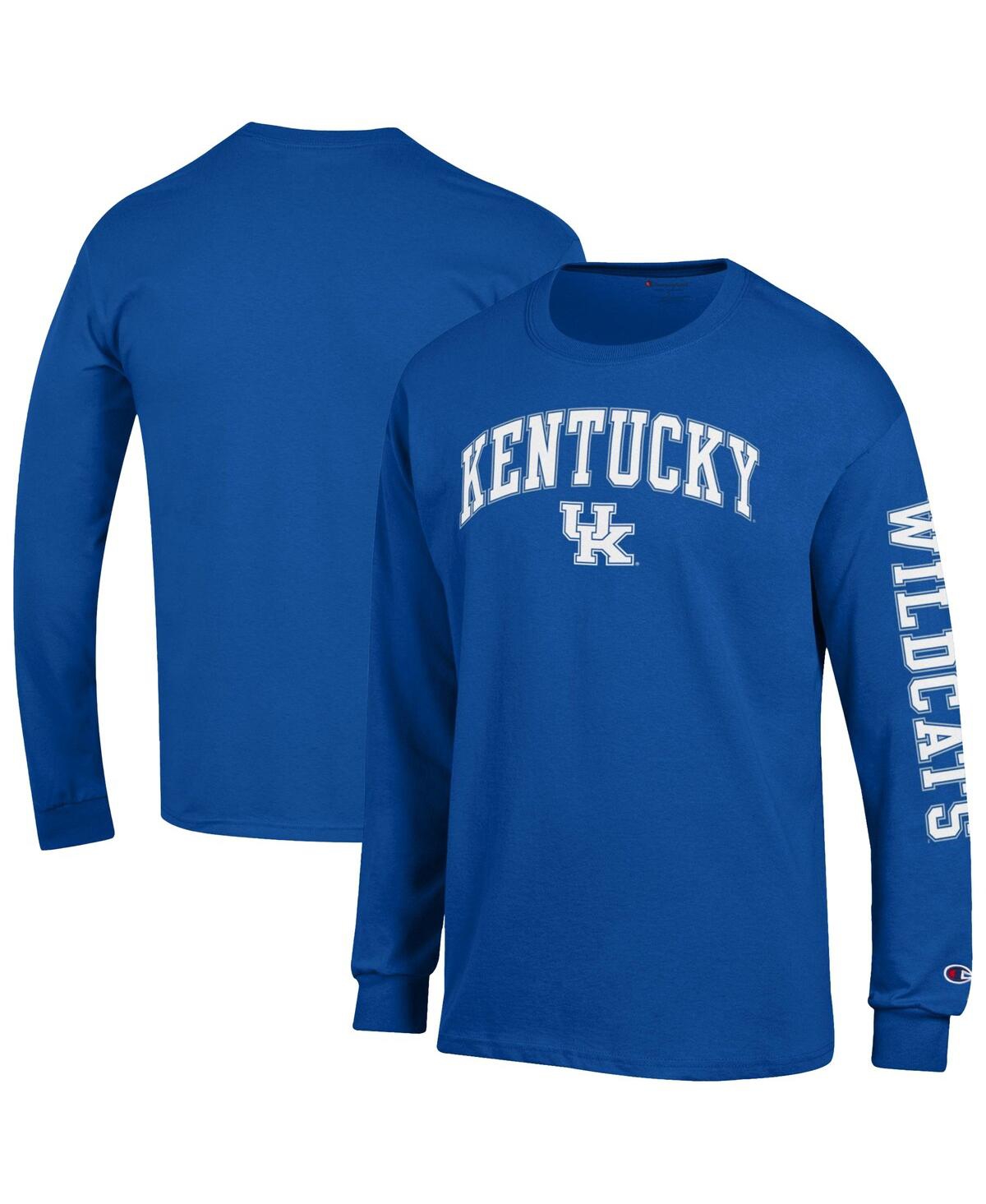 Champion Men's Royal Kentucky Wildcats Arch Over Logo 2-Hit Long Sleeve T-Shirt