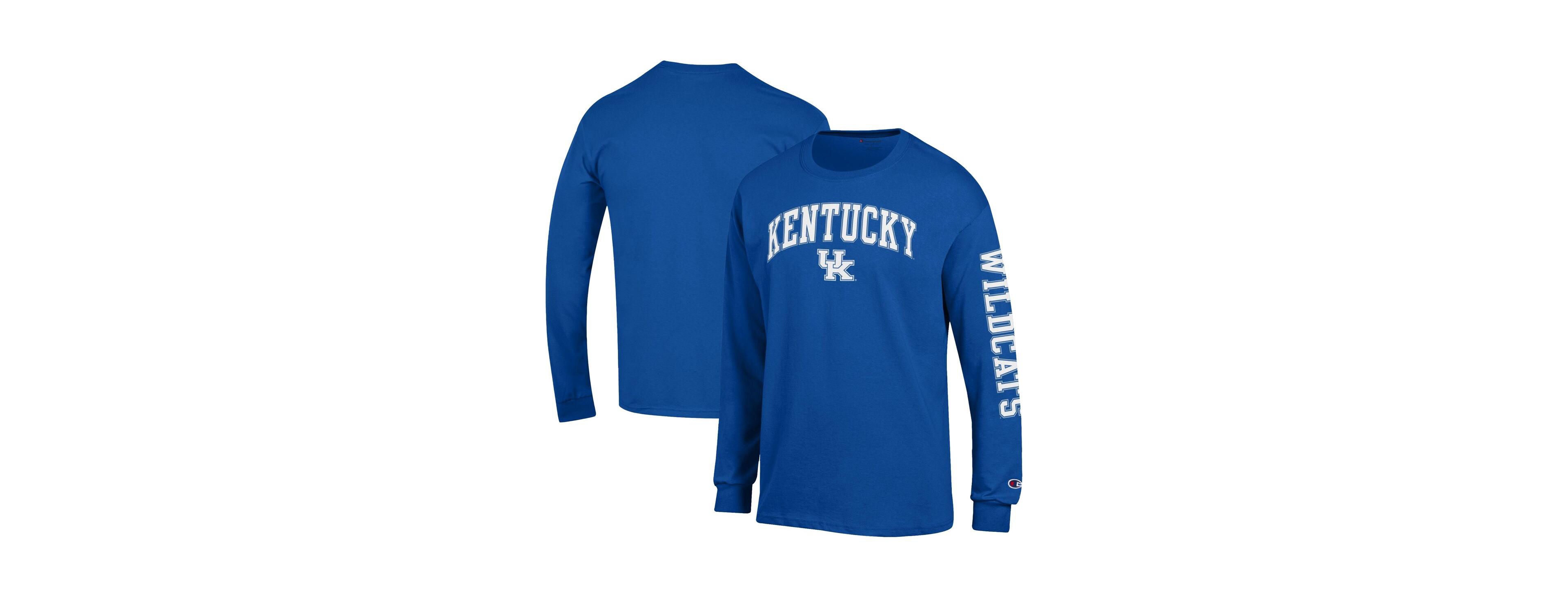 Champion Men's Royal Kentucky Wildcats Arch Over Logo 2-Hit Long Sleeve T-Shirt