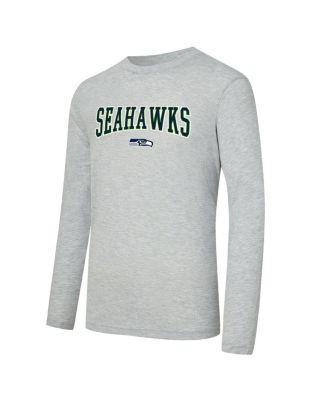 Men's 2-Piece College Navy/Gray Seattle Seahawks Regulate Long Sleeve T-Shirt and Plaid Pant Set
