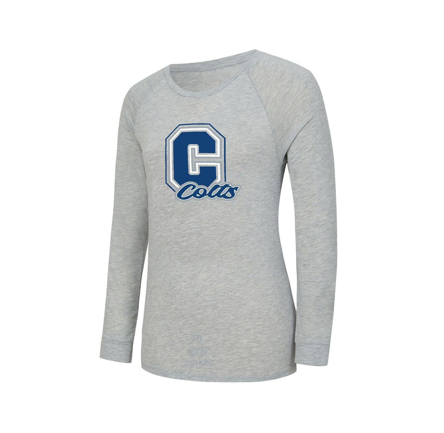 Women's 2-Piece Heather Gray/Royal Indianapolis Colts Regulate Plaid Long-Sleeve T-Shirt Shorts Sleep Set