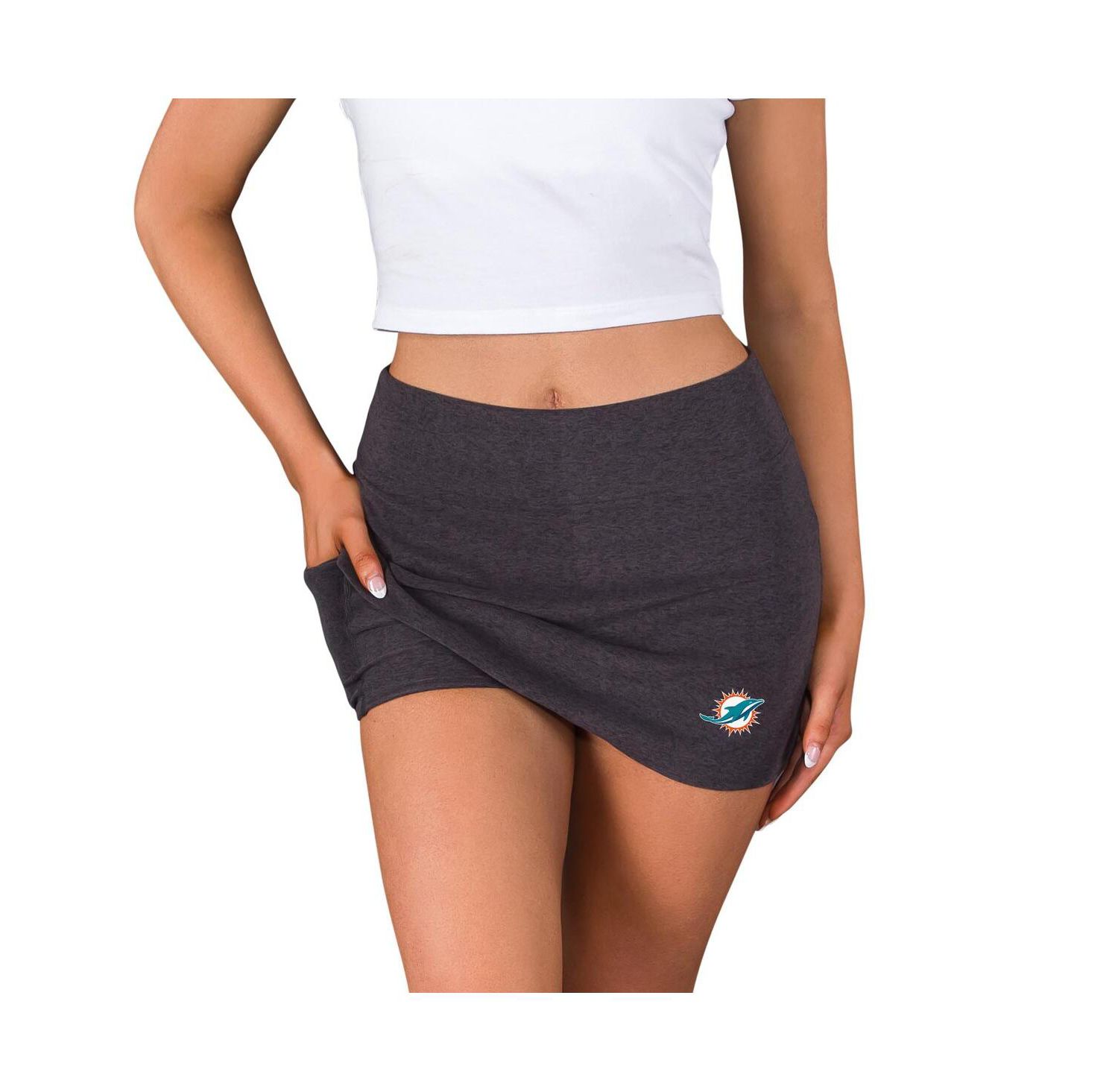 Women's Charcoal Miami Dolphins Centerline Knit Skort