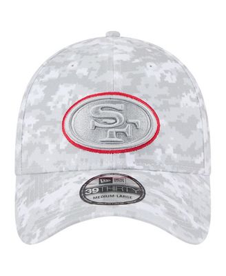 Men's White San Francisco 49ers 2025 Salute to Service Digital Camo Fan Pack 39THIRTY Flex Hat