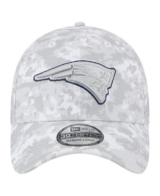 Men's White New England Patriots 2025 Salute to Service Digital Camo Fan Pack 39THIRTY Flex Hat