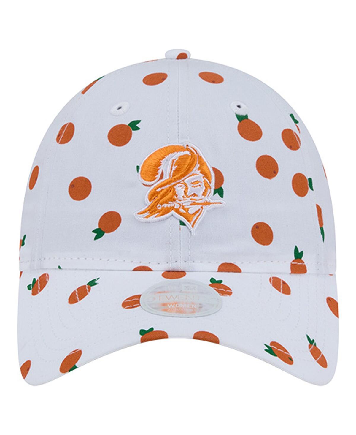 New Era Women's White Tampa Bay Buccaneers Fruit Pattern 9twenty Adjustable Hat In White