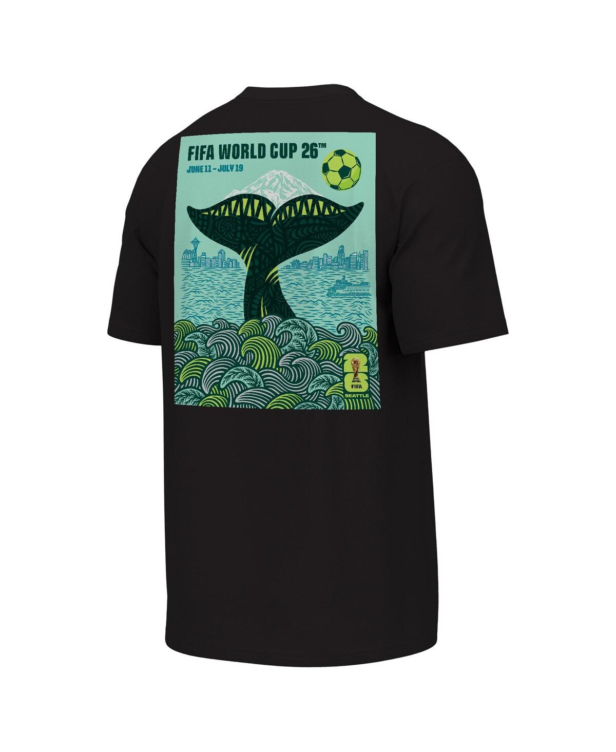 Outerstuff Men's Black 2026 Fifa World Cup Seattle Host City Poster Graphic T-Shirt