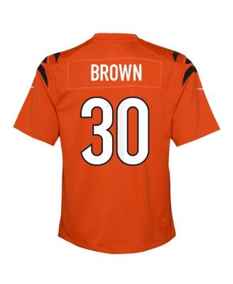 Big Boys and Girls Chase Brown Orange Cincinnati Bengals Alternate Game Jersey