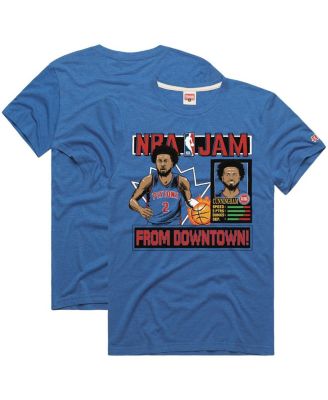 Homage - Men's and Women's Cade Cunningham Blue Detroit Pistons NBA Jam Tri-Blend T-Shirt