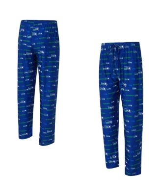 Concepts Sport - Men's Royal Seattle Seahawks Retro Mosaic Allover Print Knit Pants