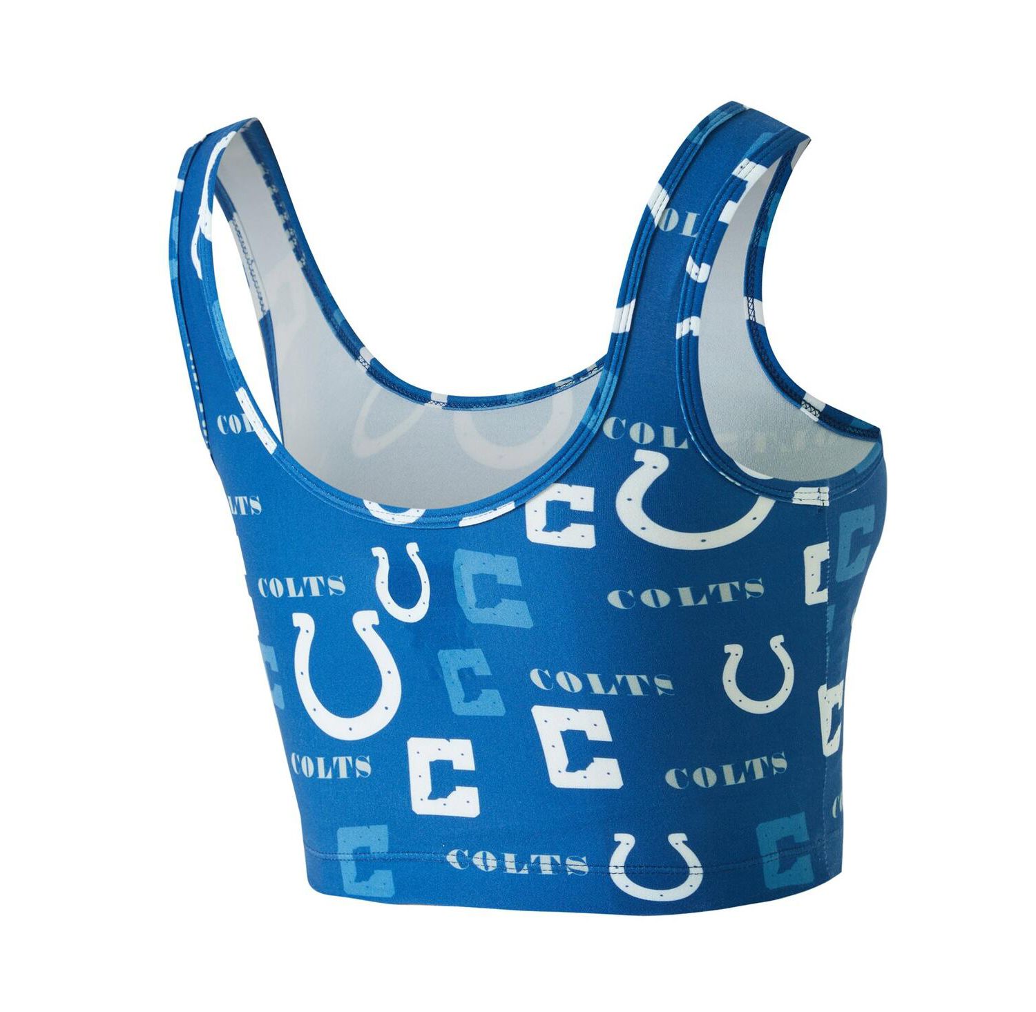 Women's Royal Indianapolis Colts Mosaic Allover Print Bralette