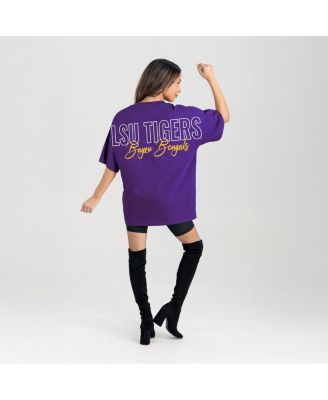 Women's Purple LSU Tigers Oversized Back at Ya T-Shirt