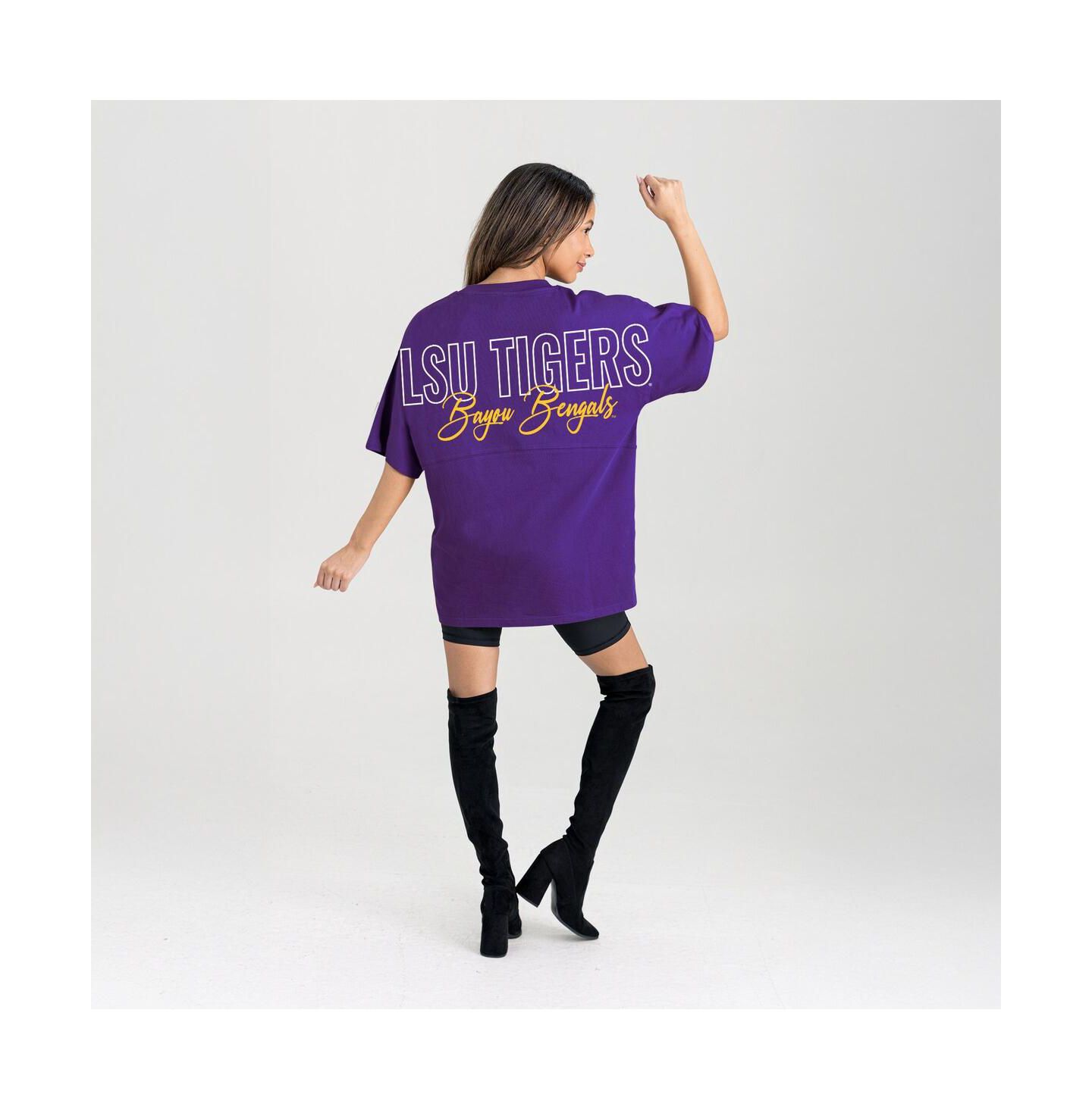 Женская футболка Gameday Couture Purple LSU Tigers Oversized Back at Ya — фото 4