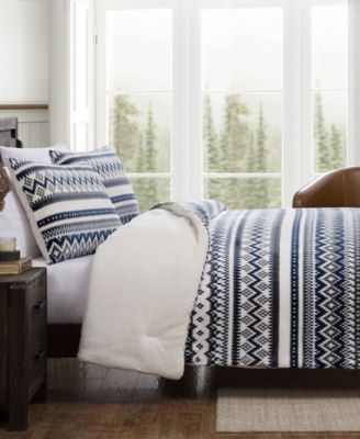 Shelton Fair Isle Plush 3-Pc. Comforter Set, Full/Queen