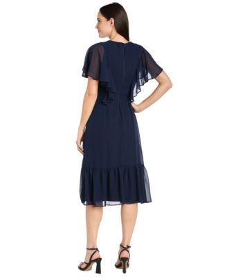 Women's Capelet Short-Sleeve Dress