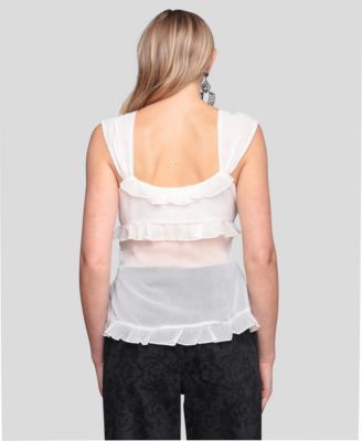 Women's Bow Detail Ruffle Top