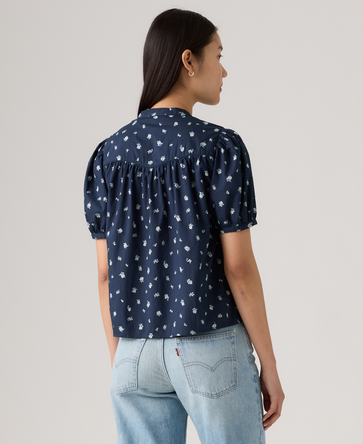 Levi's Amelie Poplin Blouse In Blue