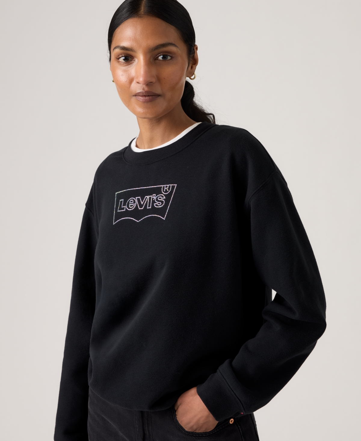 Levi's Women's Rhinestone Everyday Crewneck Sweatshirt